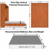 twin size Murphy bed dimensions