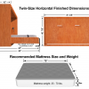Twin size sideways Murphy bed dimensions
