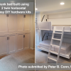 bunk murphy bed built using 2 twin size hardware kits