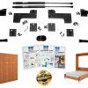 Murphy bed hardware for upright cabinet