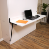 Murphy bed desk with laptop