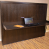 Horizontal Murphy bed with desk