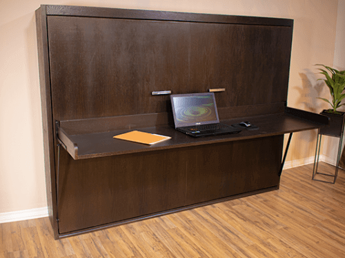 horizontal-bed-with-desk-1 horizontal cabinet Murphy bed with desk attached