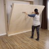 King size murphy bed opened half way