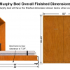 King size Murphy bed finished dimensions