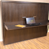 horizontal bed with murphy bed desk setup