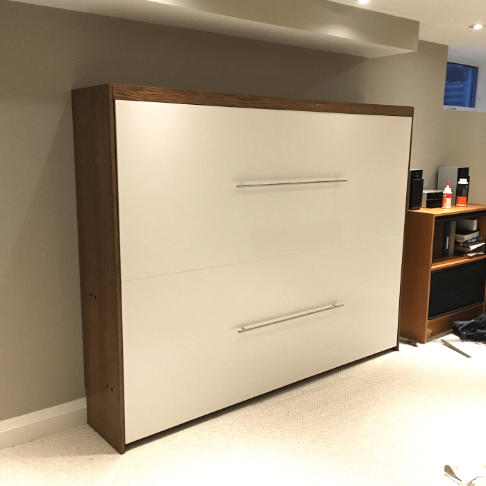twin horizontal murphy bed guestroom setup min
