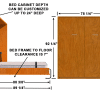 California king finished cabinet dimensions