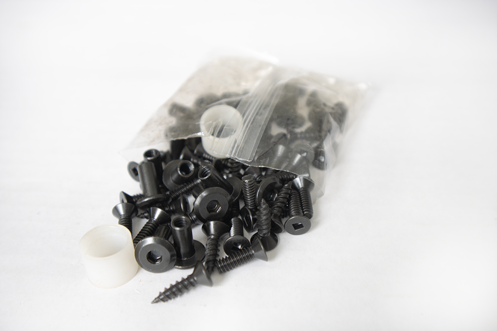INcluded hardware fasteners with the diy murphy bed hardware  kit 